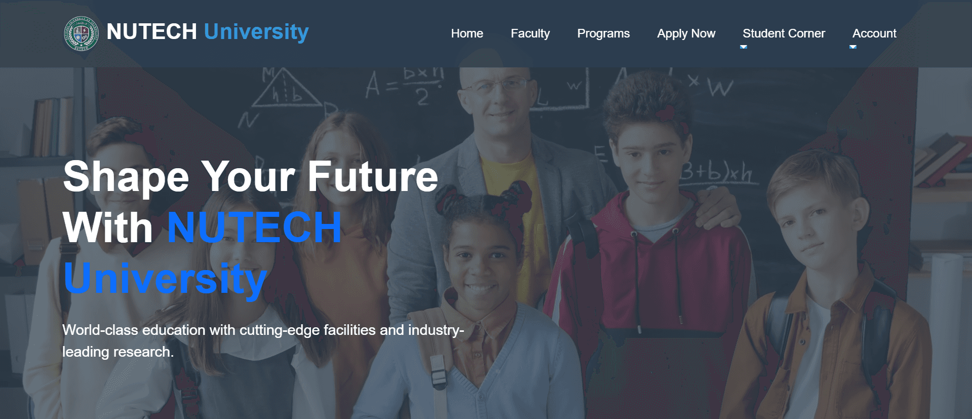 NUTECH University Demo Website